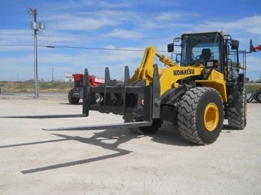 Werk Brau Oil Field Forks | 10,000 lb Capacity | 8–30+ GPM | For Wheel Loader
