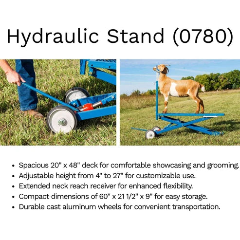 Sydell Hydraulic Stand | #0780 | Deck Size 20" x 48" | For Livestock Show & Grooming