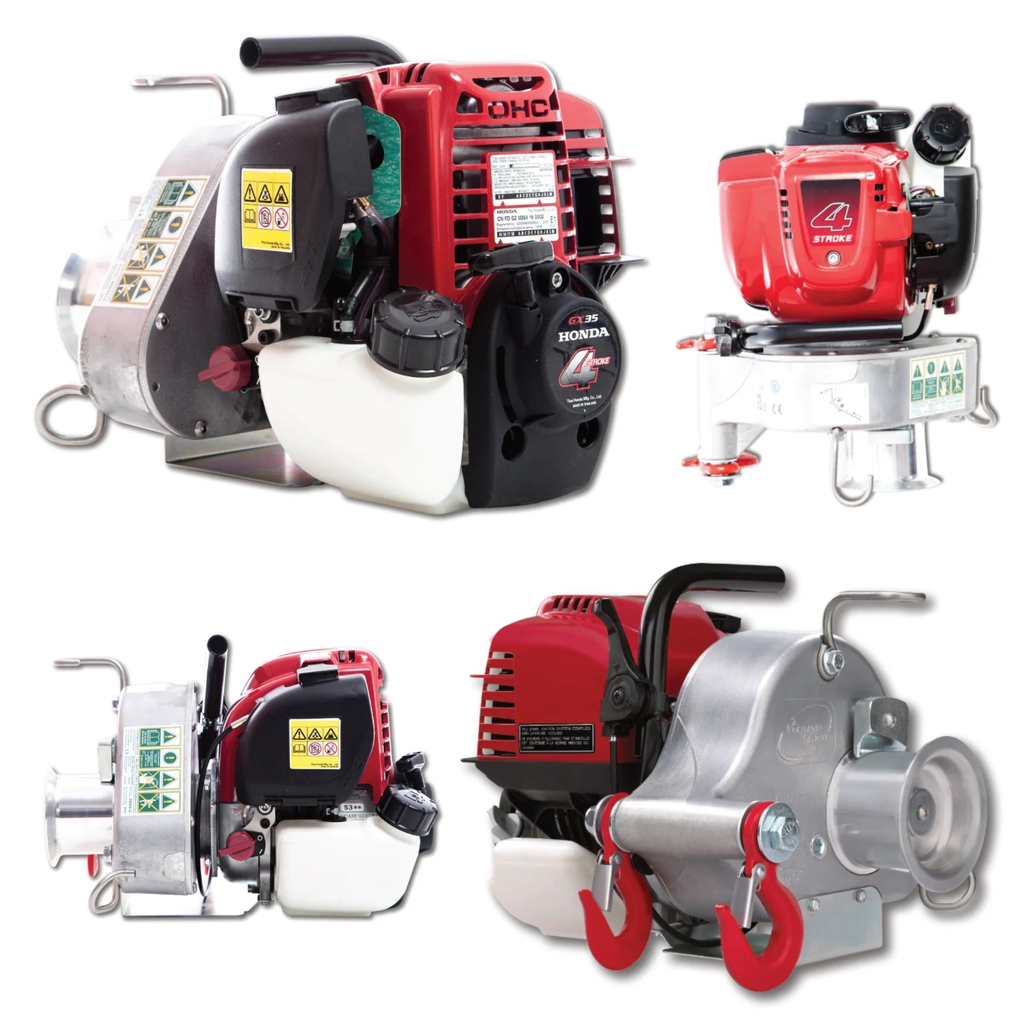 Portable Winch GX35 Gas-Powered Pulling Winch | Model PCW3000 | Pulling Capacity 1,500 lb | Capstan Drum 3" Diameter