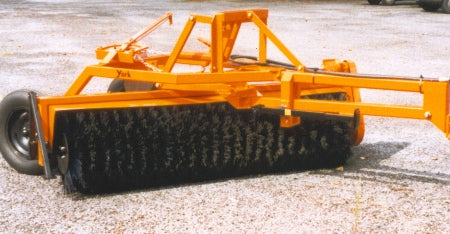 YORK- 10 ft.  HEAVY DUTY TOW- TYPE BROOM - MANUAL LIFT, ANGLE & HYDRAULIC DRIVEN