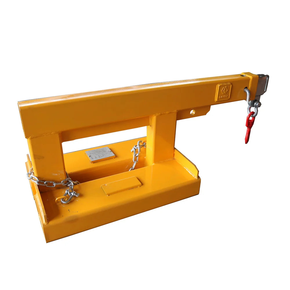Landy Attachments Crane Jibs (Fixed & Tilt) | Capacity 5500–9900 lb | Short & Long Reach | 8-30 GPM | 2-5 Tons | For Forklifts, Skid Steers & Excavators
