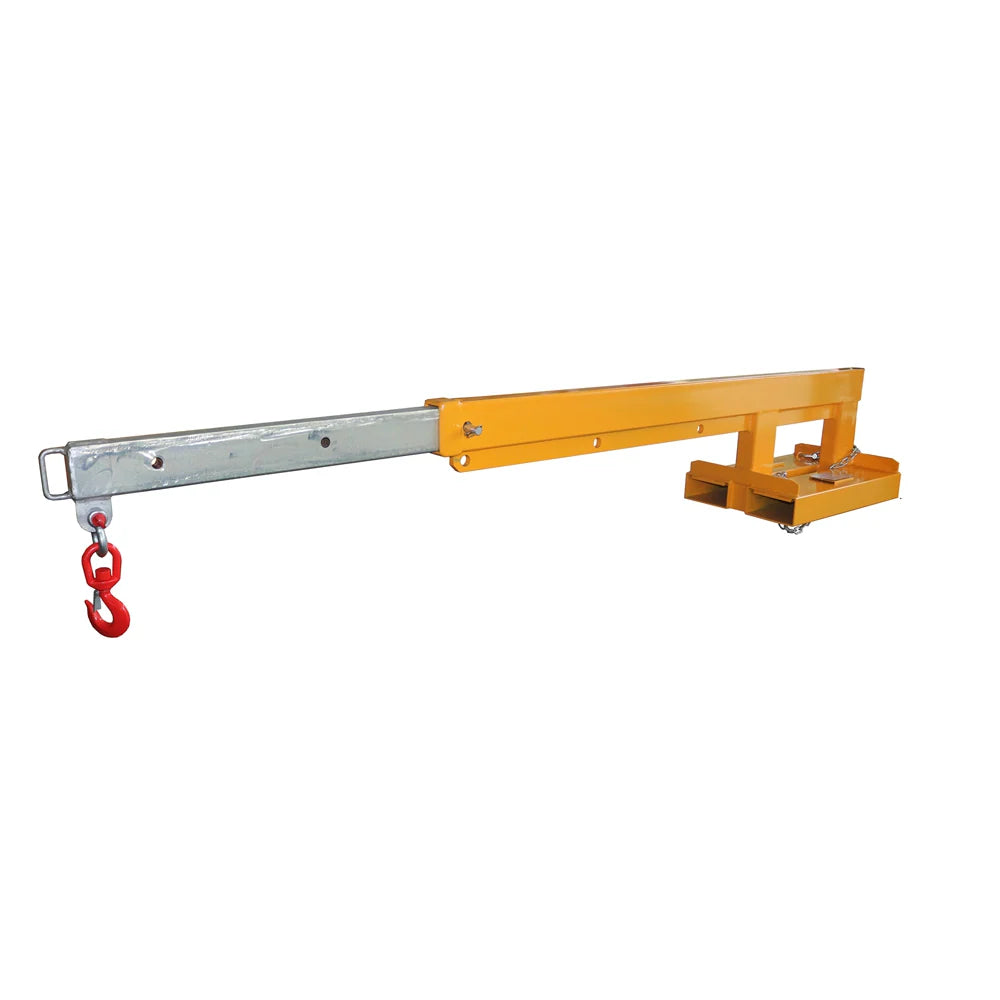 Landy Attachments Crane Jibs (Fixed & Tilt) | Capacity 5500–9900 lb | Short & Long Reach | 8-30 GPM | 2-5 Tons | For Forklifts, Skid Steers & Excavators
