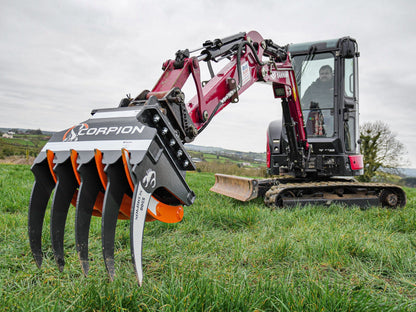 MDE Machinery | Scorpion Grapple | Model S500 To S1900 | Width 26.4" To 75" Inches | Machine Size 1.5 - 55 Tons | For Excavators