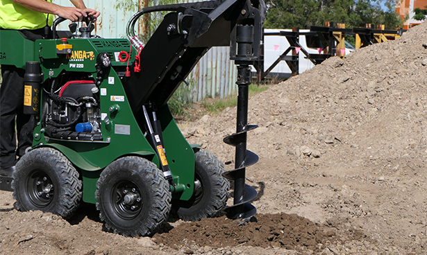 KANGA 2-Series PW220 Wheeled Mini Compact Skid Steer Loader | Overall Width 29.7" | Honda GXV630 Engine