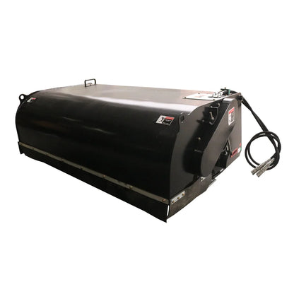 Landy Attachments Angle & Box Broom Sweeper | Sweeping Width 72" | 15 GPM | 15-20 HP | For Skid Steers, Tractors & Loaders