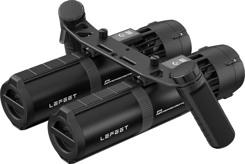 Lefeet Underwater Scooter | Model P1 Standard & P1 XR | Length 9.72"–15.79" | Width 12.40" | Height 5.12" | 9 & 13 kgf Thrust | 60m Depth | 60–90 Min Runtime | For Scuba, Freediving & SUP