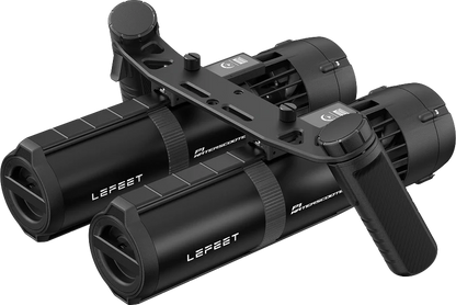 Lefeet Underwater Scooter | Model P1 Standard & P1 XR | Length 9.72"–15.79" | Width 12.40" | Height 5.12" | 9 & 13 kgf Thrust | 60m Depth | 60–90 Min Runtime | For Scuba, Freediving & SUP