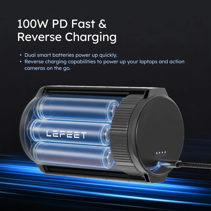 Lefeet Underwater Scooter | Model P1 & P1 XR Dual Unit | Width 12.40–15.79" | 18–26 kgf Thrust | For Scuba & SUP