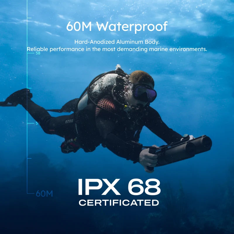 Lefeet Underwater Scooter | Model P1 & P1 XR Dual Unit | Width 12.40–15.79" | 18–26 kgf Thrust | For Scuba & SUP