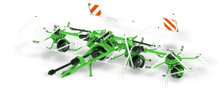 Rankin Rotary Tedder Model P4531C| 204" Working Width | 40 HP For Tractor