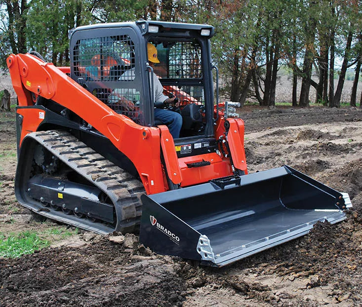 Paladin 42" & 48” Smooth Bucket (4 ft³) Universal Hitch | For Mini Skid Steer