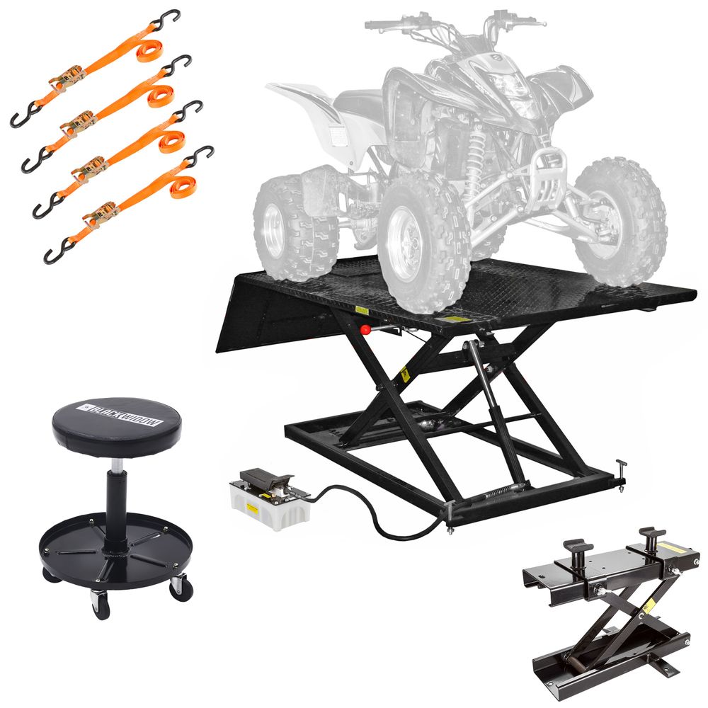 Black Widow Pro ATV Shop Kit | Model PATVSK | Lift Height Range 33.5" | Capacity 1,500 lb. | Horsepower 4 To 90+ HP | For ATV & UTV Maintenance
