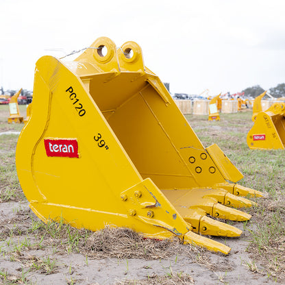 Teran Compact Excavator Bucket | Model BKT-PC120  | Digging Widths 12" to 48" Inch | Capacity 0.12 to 0.66 Cubic Meters | For Excavators