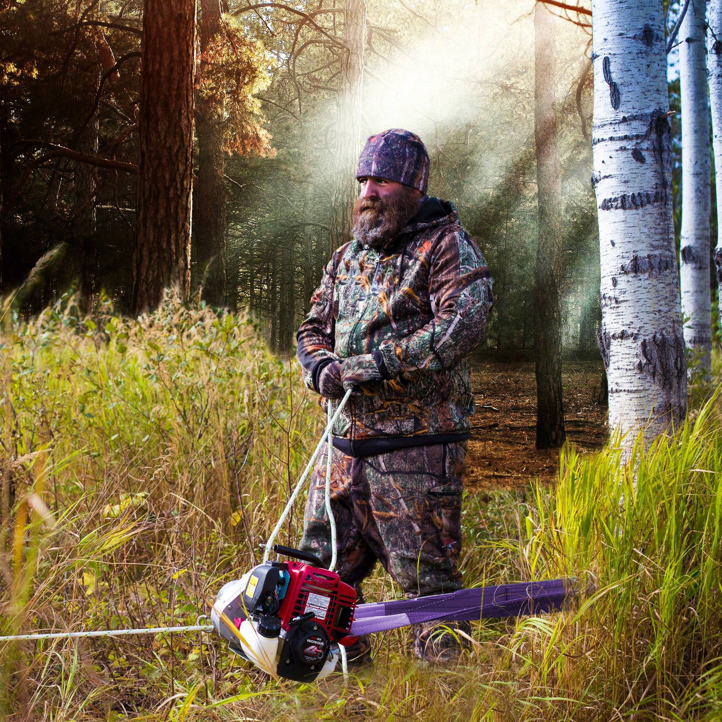 Portable Winch GX35 Gas-Powered Pulling Winch | Model PCW3000 | Pulling Capacity 1,500 lb | Capstan Drum 3" Diameter
