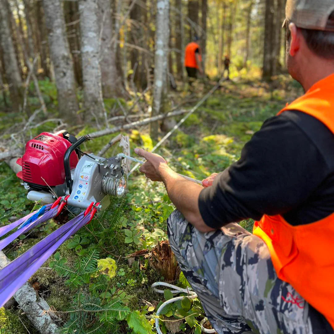 Portable Winch GX50 Gas-Powered Pulling Winch | PCW4000 | Pulling Capacity 2,200 lb Direct / 11,000 lb w/ Pulley