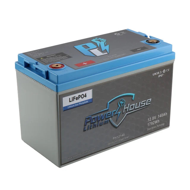 PowerHouse Lithium 12V 140Ah Deep Cycle Battery | Model PH12140 | 12.8V | Group 31 | 1,280Wh