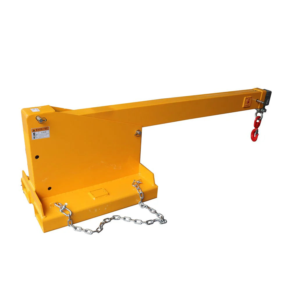 Landy Attachments Crane Jibs (Fixed & Tilt) | Capacity 5500–9900 lb | Short & Long Reach | 8-30 GPM | 2-5 Tons | For Forklifts, Skid Steers & Excavators