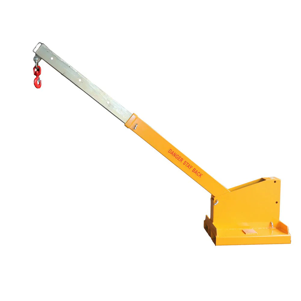 Landy Attachments Crane Jibs (Fixed & Tilt) | Capacity 5500–9900 lb | Short & Long Reach | 8-30 GPM | 2-5 Tons | For Forklifts, Skid Steers & Excavators