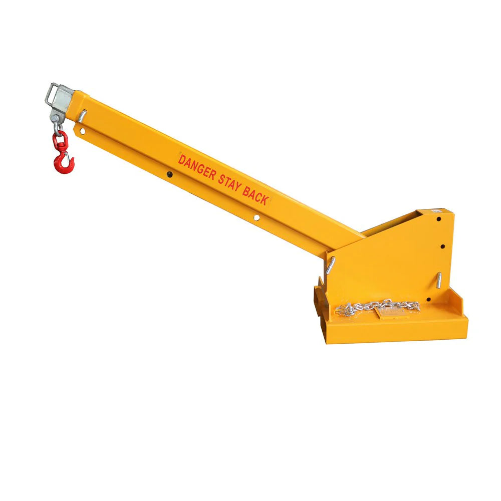 Landy Attachments Crane Jibs (Fixed & Tilt) | Capacity 5500–9900 lb | Short & Long Reach | 8-30 GPM | 2-5 Tons | For Forklifts, Skid Steers & Excavators