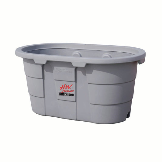 Hutchison HW Round End Polyethylene Tank | Ribbed Support | Gallon Capacity 50–150