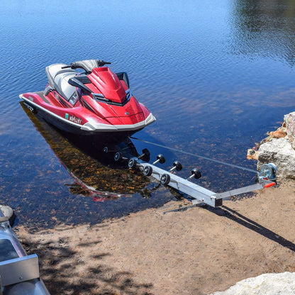 Black Widow Personal Watercraft Shore Dock | Model PWC-WINCH | Width 36" | 1,200 lb Capacity | For Jet Skis & Watercraft