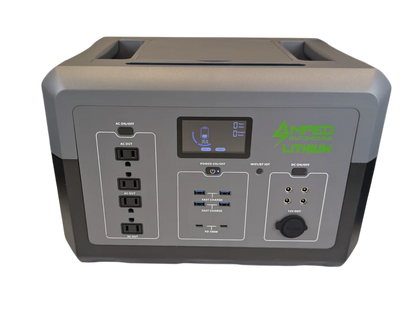 Amped Outdoors Portable Power Station | Model AO-1500W | Rated Capacity 1280Wh | Battery Capacity 51.2V (25AH)