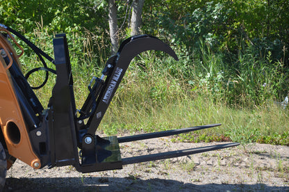 Top Dog Attachments Pallet Fork Grapple | Width 45" | Weight 279 lbs | Oil Flow Range 10 to 15 GPM | For Skid Steer