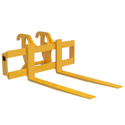 Rockland PLF Pallet Forks | Fork Sizes 1.5"x4" to 2.5"x6" | Frame Widths 48"-72" | Weights 840-1700 lbs | For Loaders & Excavators