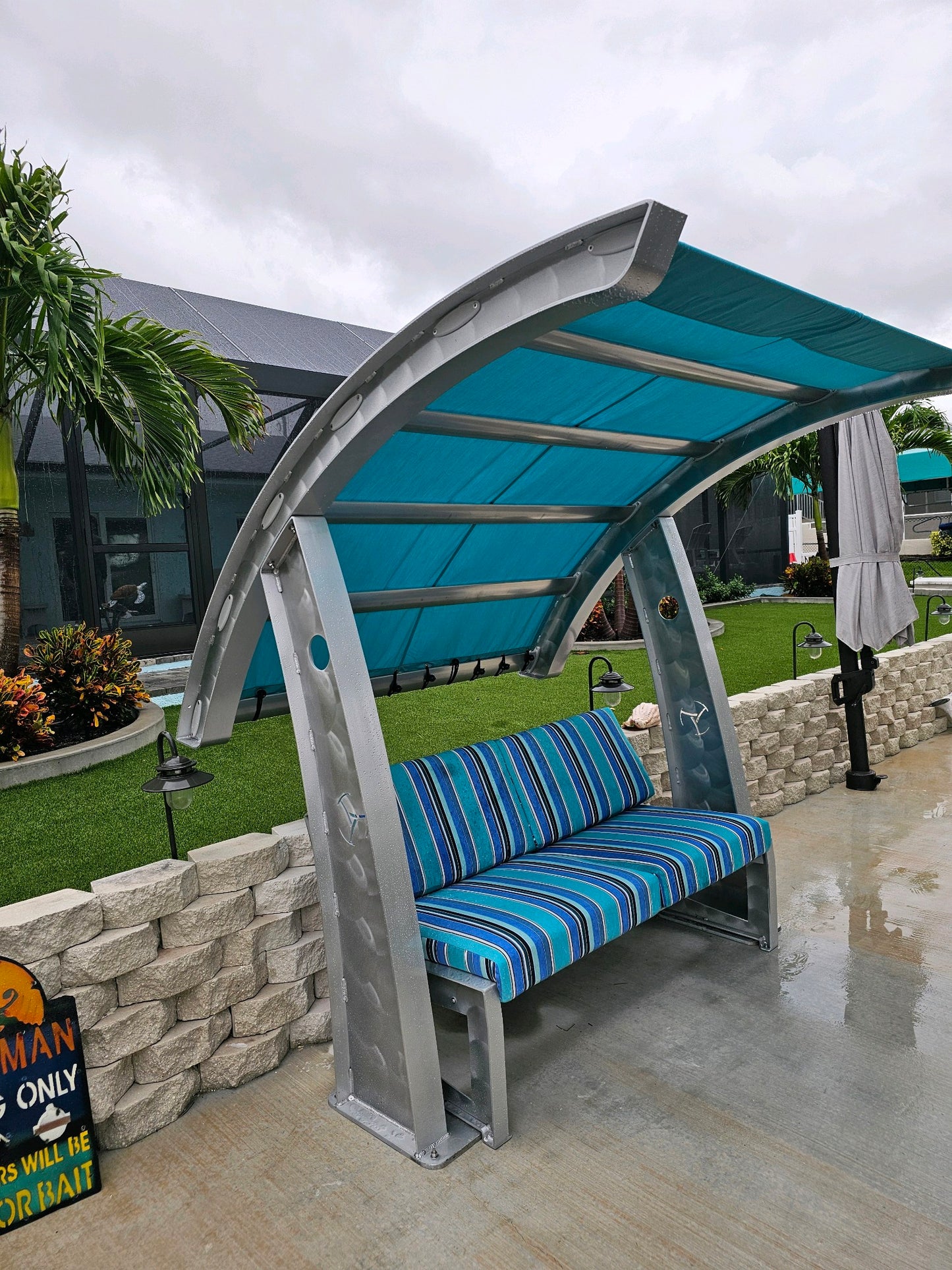 Killer Dock Cabana & Love Seat Outdoor Furniture | Width 48" | Sunbrella Cushions | For Dock, Seawall & Patio