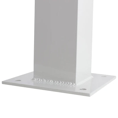 RIO MARINE CUSTOMS | Water Pedestal Stanchion | Model CMPW24-WHT | Height 24" Inches | 8" x 8" Base | Durable Aluminum Design | For Dock