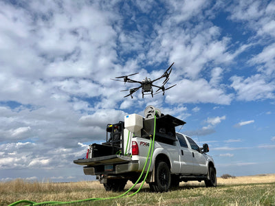 RoadRunner 350 – Truck‑Bed Mounted Drone Tender System | 84″ Wingspan | 350 gal Mix + 25 gal Fresh | Professional Spray Drone Operations
