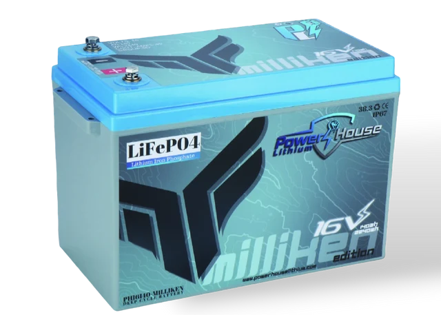 Power House Lithium Milliken Edition 16V 140Ah Deep Cycle Battery | Model PH16140-MILLIKEN | Group 5D | For Marine Electronics