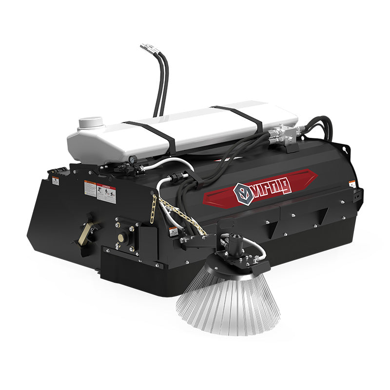 Virnig Pick-Up Broom | Models PUB60, PUB72 & PUB84 | Widths 60" To 84" | Hydraulic Flow 15 To 25 GPM | For Skid Steer