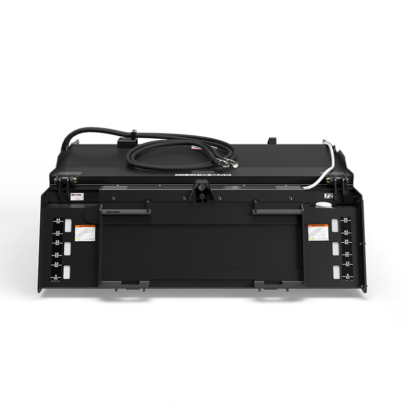 Virnig Pick-Up Broom – Internal Water Tank | Models PBWI72 & PBWI84 | Widths 72" & 84" | Hydraulic Flow 15 To 25 GPM | For Skid Steer