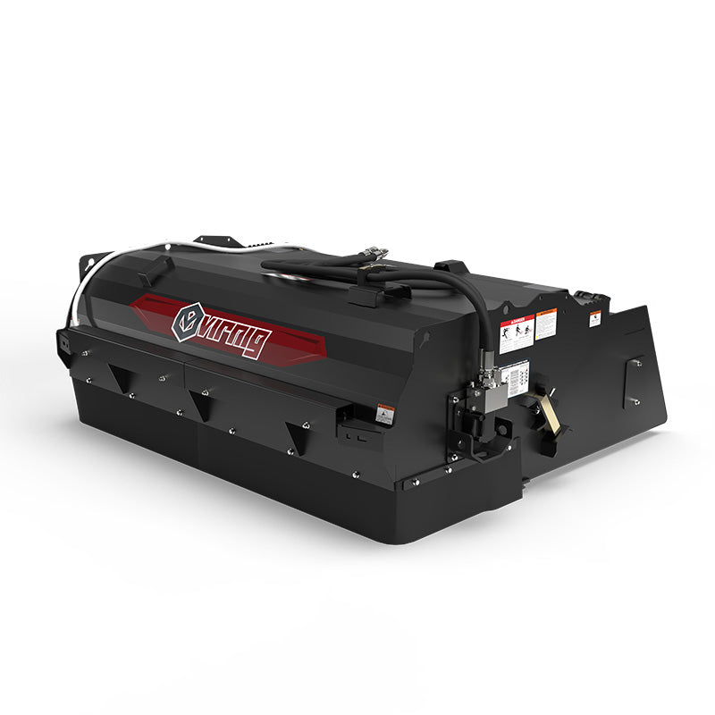 Virnig Pick-Up Broom – Internal Water Tank | Models PBWI72 & PBWI84 | Widths 72" & 84" | Hydraulic Flow 15 To 25 GPM | For Skid Steer