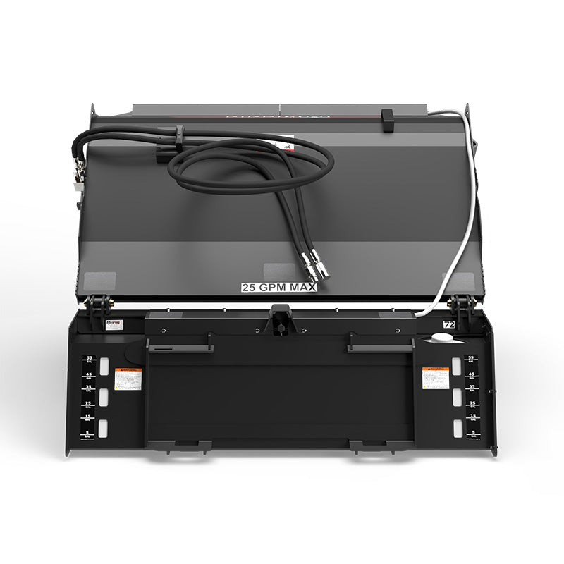 Virnig Pick-Up Broom – Internal Water Tank | Models PBWI72 & PBWI84 | Widths 72" & 84" | Hydraulic Flow 15 To 25 GPM | For Skid Steer