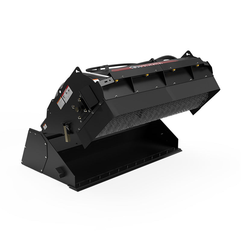 Virnig Pick-Up Broom – Internal Water Tank | Models PBWI72 & PBWI84 | Widths 72" & 84" | Hydraulic Flow 15 To 25 GPM | For Skid Steer