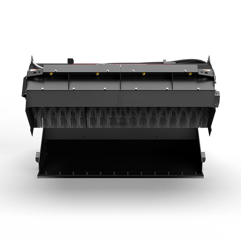 Virnig Pick-Up Broom – Internal Water Tank | Models PBWI72 & PBWI84 | Widths 72" & 84" | Hydraulic Flow 15 To 25 GPM | For Skid Steer