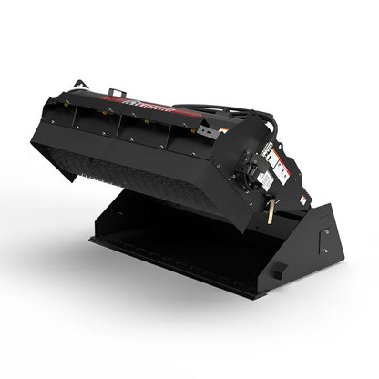 Virnig Pick-Up Broom with Internal Water Tank | Models PBWI72 & PBWI84 | Widths 72" & 84" | Hydraulic Flow 15 To 25 GPM | For Skid Steer