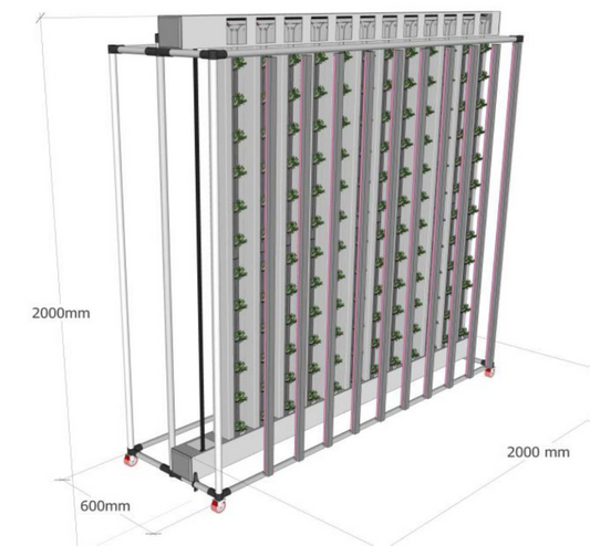 Lyine Zip Tower System | Hydroponic Single-Side & Double-Side Zip Tower | Model SL2-H2 & DL2-H2