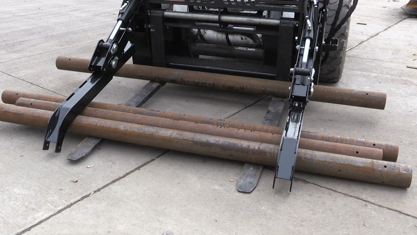 Erskine Pipe Grapple Forks | Frame Width 58" inches | Fork Length 48" inches | For Skid Steers