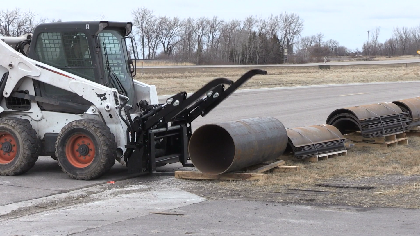 Erskine Pipe Grapple Forks | Frame Width 58" inches | Fork Length 48" inches | For Skid Steers