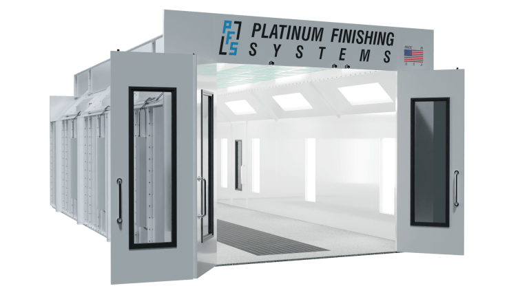 Platinum Finishing Paint Booth Systems Industrial Size Platinum Plus Full-Down Draft