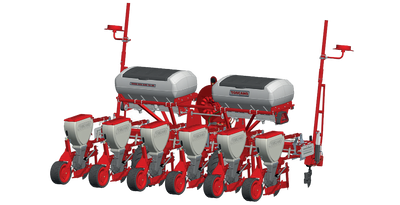 TOSCANO | Pneumatic Seeder Semi Telescopic – Axe Type | Model 6 Units | Total Width 12.63 Feet | HorsePower 80-90 HP | For Tractor