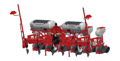 TOSCANO | Pneumatic Seeder Semi Telescopic – Disc Type | Model 6 Units | Total Width 12.63 Feet | HorsePower 80-90 HP | For Tractor
