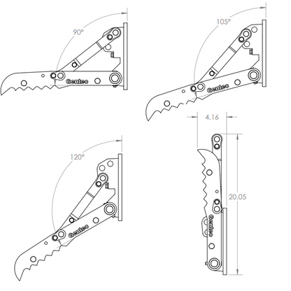 Gentec Equipment Hydraulic Weld-On Thumb | Model MT618 | Size 6" x 18" | Machine Size 1.5-3.9 Tons | For Excavators