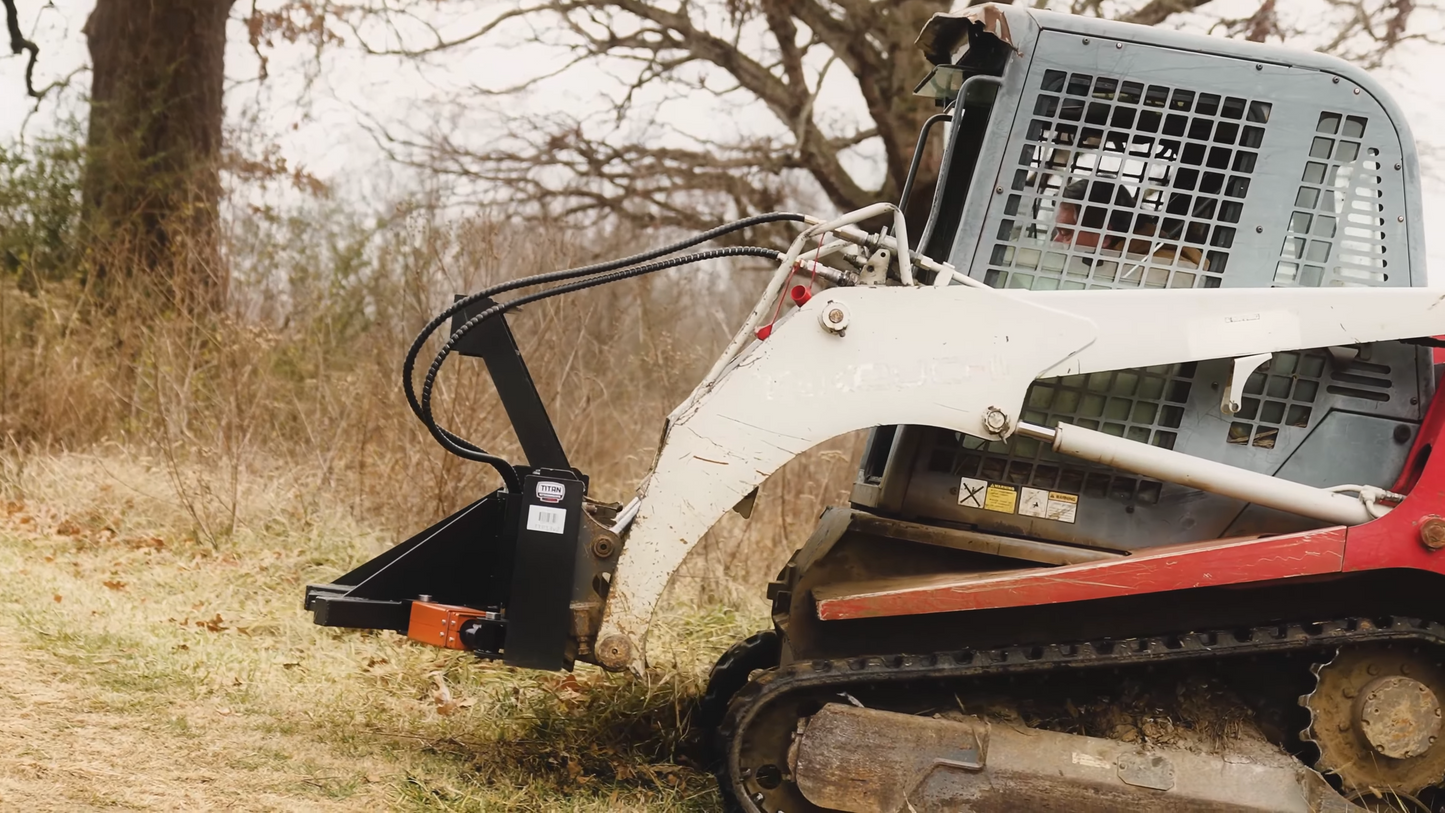 Stout HD Tree & Post Puller | Jaw Opening Width 12" inches | Oil Flow Range 12-20 GPM | For Skid Steers