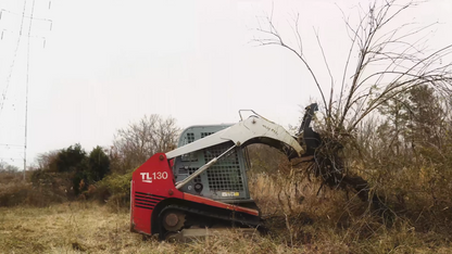 Stout HD Tree & Post Puller | Jaw Opening Width 12" inches | Oil Flow Range 12-20 GPM | For Skid Steers
