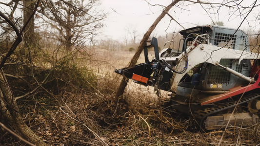 Stout HD Tree & Post Puller | Jaw Opening Width 12" inches | Oil Flow Range 12-20 GPM | For Skid Steers