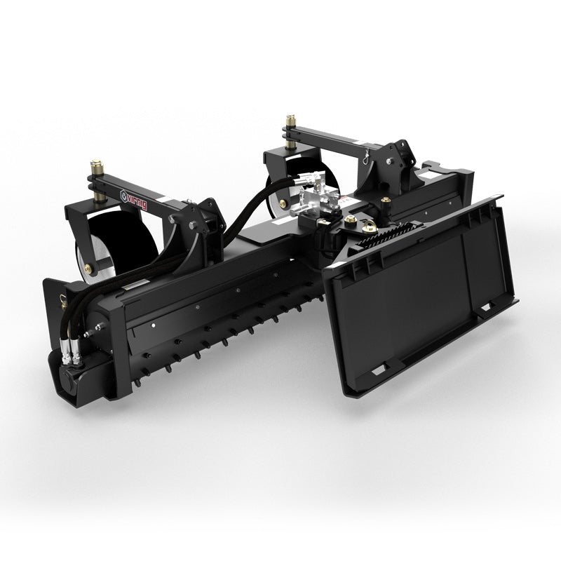 Virnig Power Rake | Models PWR72 & PWR90 | Widths 72" To 90" | Hydraulic Flow 15 To 25 GPM | For Skid Steer